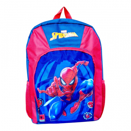Ghiozdane și Rucsacuri - Ghiozdan copii, 40x30x15 cm, cu doua compartimente, multicolor, bretele intarite si ajustabile, Spiderman