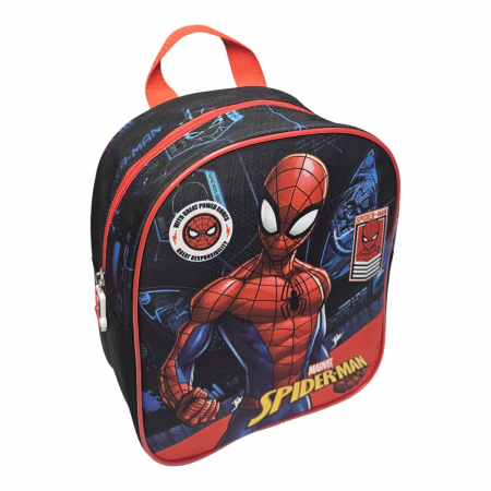 Accesorii școlare - Ghiozdan gradinita, 26x26x10 cm, bretele ajustabile si intarite, multicolor, Spiderman