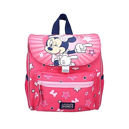 Accesorii școlare - Ghiozdan Minnie Mouse School Time, Roz, 23 x 20 x 14 cm