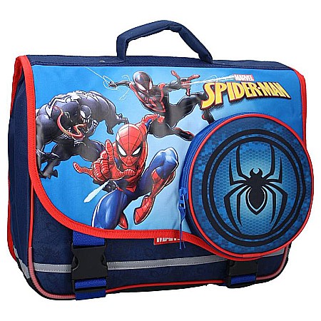 Ghiozdan multicolor, cu 3 compartimente, 34x37x17 cm, Own Your Destiny, Spiderman [1]