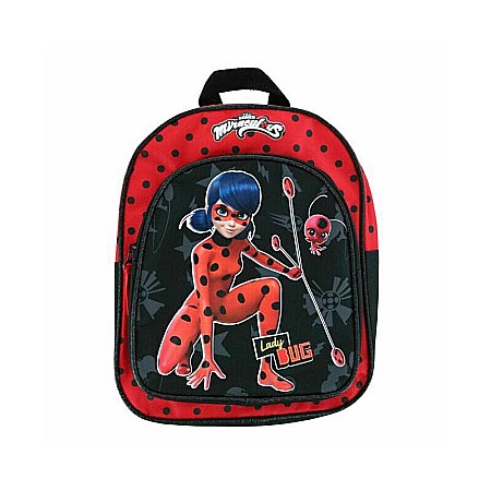 Ghiozdan poliester, Bia, Lady Bug, roșu cu negru, 31 x 25 x 9 cm [0]