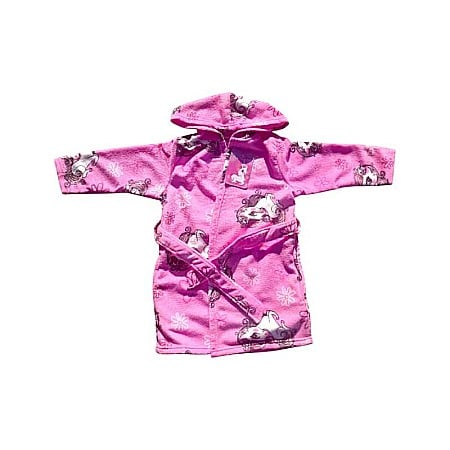 Copii - Halat de baie pentru copii, glugă și buzunare laterale, multicolor, Unicorn