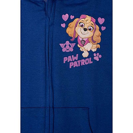 Hanorac copii cu glugă și buzunare frontale, albastru, 100% bumbac, Love, Paw Patrol [1]
