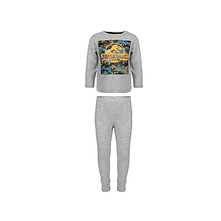 Copii - Pijama copii, cu mânecă lungă, 100% bumbac, gri, Jurassic World