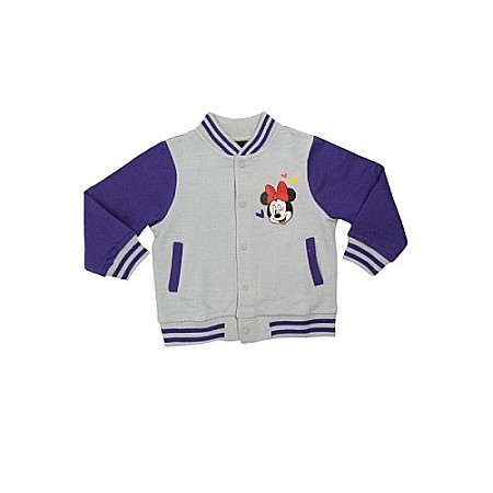 Bluze și jachete copii - Jachetă tip colegiu pentru fetițe, multicolor, 100% bumbac, Minnie Mouse, Disney