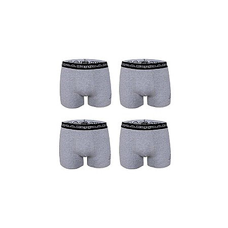 Lenjerie intimă bărbați - Set 4 boxeri bărbați, cu bandă logo, gri, Kappa