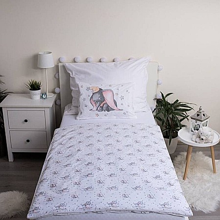 Set lenjerie pat copii, 100% bumbac, multicolor, 2 piese, 100×135 cm, 40×60, Dumbo, Disney, stars [4]