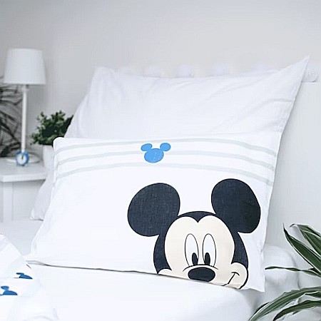 Set lenjerie pat copii, 100% bumbac, multicolor, 2 piese, 100×135 cm, 40×60, Fun, Mickey Mouse [2]