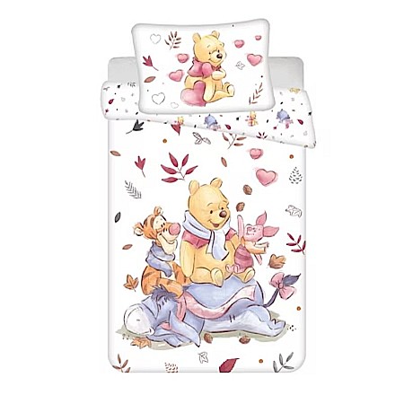 Set lenjerie pat copii, 100% bumbac, multicolor, 2 piese, 100×135 cm, 40×60, Winnie the Pooh [0]