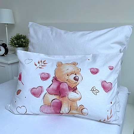 Set lenjerie pat copii, 100% bumbac, multicolor, 2 piese, 100×135 cm, 40×60, Winnie the Pooh [1]