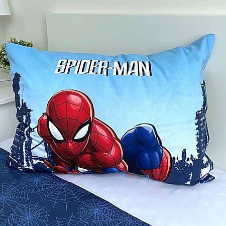 Set lenjerie pat copii, 100% bumbac, multicolor, 2 piese, 140×200 cm, 70×90, Blue, Spiderman [3]