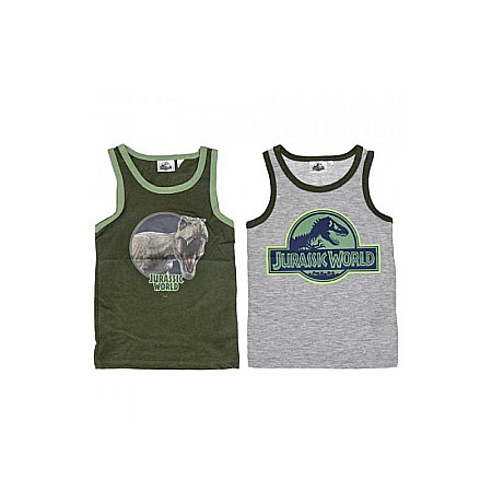 Lenjerie intimă și șosete - Set 2 maiouri băieți, verde/gri, Jurassic World