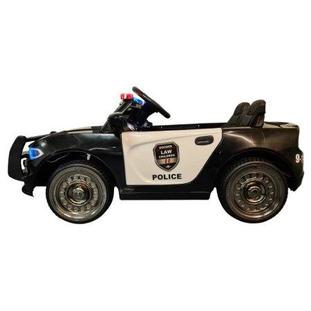 Mașină electrică de poliție, pentru două persoane, Negru, 12V, cu telecomandă, MP3, USB, 116x64x45 cm [3]