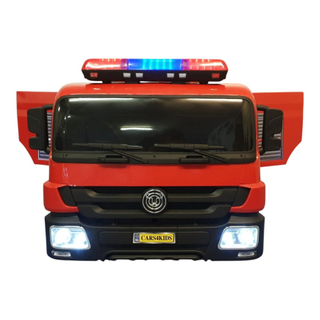 Mașină electrică de pompieri, pentru o persoană, Roșu, 12V, cu telecomandă, Sunete/Muzică, Greutate maximă suportată 30 kg, 115x65x60 cm [1]