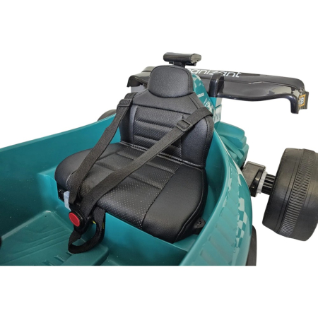 Mașină electrică licență Aston Martin Formula 1, pentru o persoană, Verde, 24V, cu telecomandă, Sunete/Muzică, Bluetooth, USB, 137x72x44 cm [9]