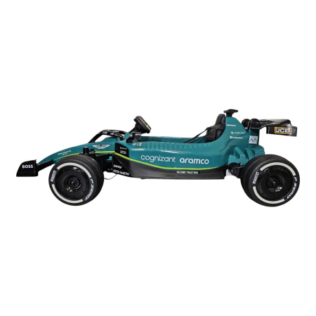 Mașină electrică licență Aston Martin Formula 1, pentru o persoană, Verde, 24V, cu telecomandă, Sunete/Muzică, Bluetooth, USB, 137x72x44 cm [3]