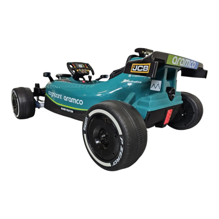 Mașină electrică licență Aston Martin Formula 1, pentru o persoană, Verde, 24V, cu telecomandă, Sunete/Muzică, Bluetooth, USB, 137x72x44 cm [4]