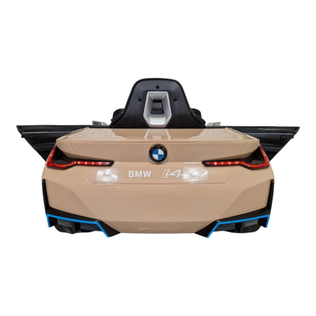 Mașină electrică licență BMW i4, pentru o persoană, Bej, 12V, cu telecomandă, Bluetooth, MP3, USB, 115x67x45 cm [5]