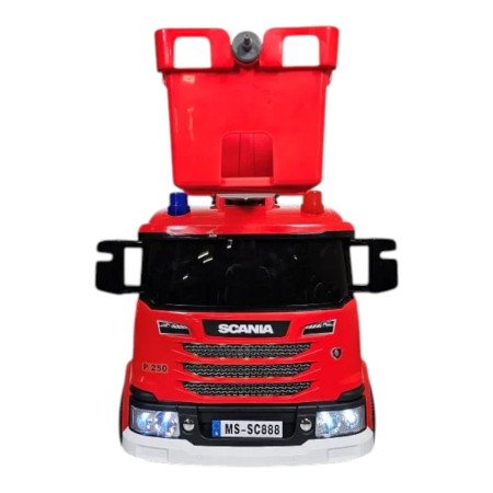 Mașină electrică licență camion Scania, pentru o persoană, Roșu, 12V, cu telecomandă, Bluetooth, USB, 117x62x55 cm [2]