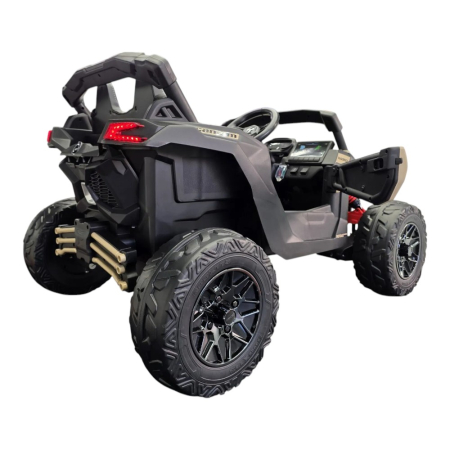 Mașină electrică licență Can-Am Maverick, pentru două persoane, Kaki, 12V, cu telecomandă, Bluetooth, USB, 108x73x63 cm [3]