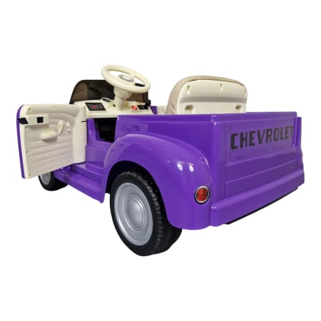 Mașină electrică licență Chevrolet 3100 pick-up, pentru o persoană, Mov, 12V, cu telecomandă, Bluetooth, Radio, USB, 103x55x51 cm [4]