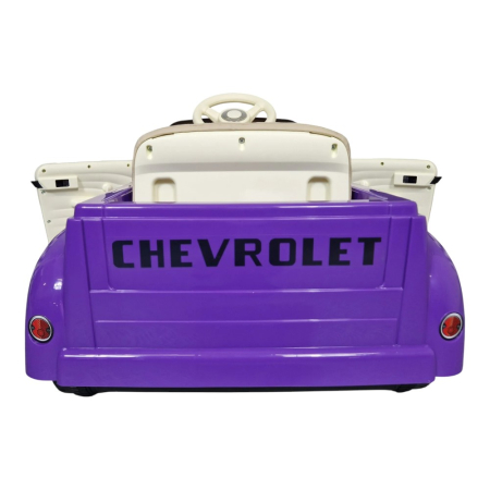 Mașină electrică licență Chevrolet 3100 pick-up, pentru o persoană, Mov, 12V, cu telecomandă, Bluetooth, Radio, USB, 103x55x51 cm [5]