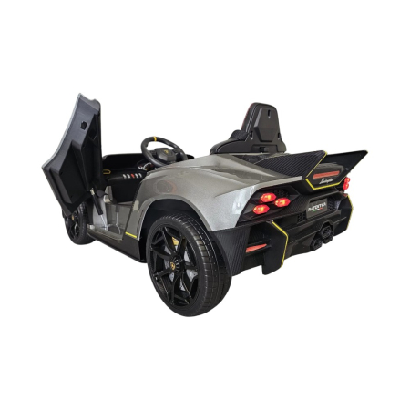 Mașină electrică licență Lamborghini Auténtica, pentru o persoană, Gri, 12V, cu telecomandă, Bluetooth, USB, 114x64x45 cm [4]