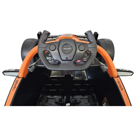 Mașină electrică licență McLaren Formula 1, pentru o persoană, Portocaliu, 12V, cu telecomandă, Bluetooth, USB, 115x67x50 cm [7]
