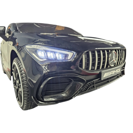 Mașină electrică licență Mercedes CLA 45, pentru o persoană, Negru, 12V, cu telecomandă, Bluetooth, MP3, USB, 110x61x45 cm [5]