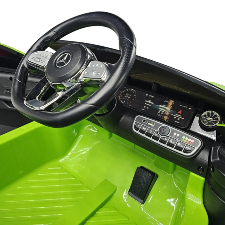 Mașină electrică licență Mercedes CLA 45, pentru o persoană, Verde, 12V, cu telecomandă, Bluetooth, MP3, USB, 110x61x45 cm [6]