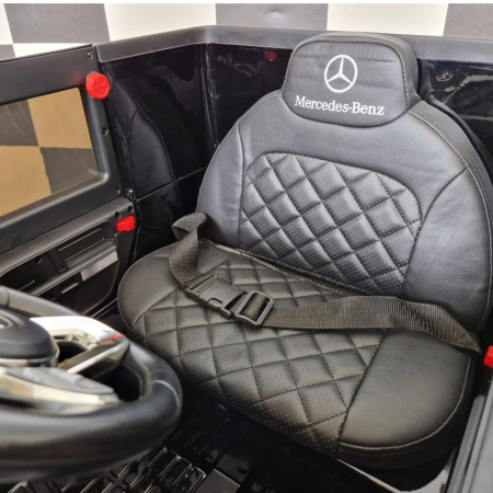 Mașină electrică licență Mercedes G500, pentru o persoană, Negru metalic, 12V, cu telecomandă, Bluetooth, MP3, USB, 114x67x54 cm [9]