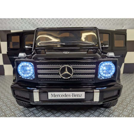 Mașină electrică licență Mercedes G500, pentru o persoană, Negru metalic, 12V, cu telecomandă, Bluetooth, MP3, USB, 114x67x54 cm [2]