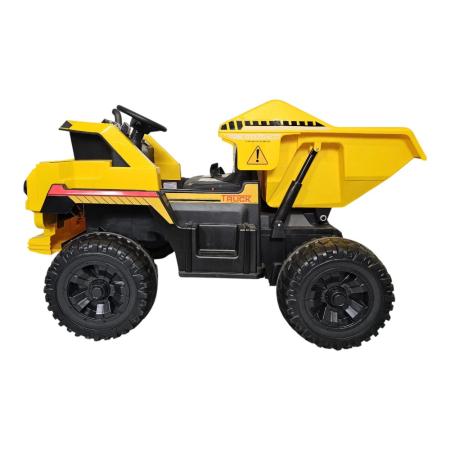 Mașină electrică tip camion basculant, pentru două persoane, Galben, 12V, cu telecomandă, Sunete/Muzică, MP3, USB, 132,5x87,5x74 cm [3]
