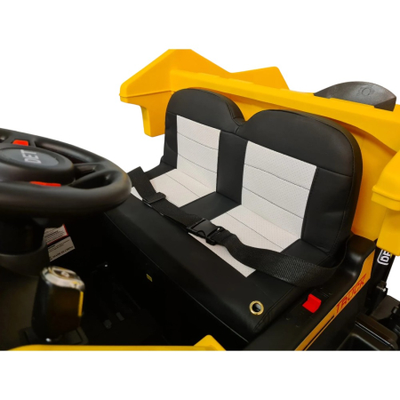 Mașină electrică tip camion basculant, pentru două persoane, Galben, 12V, cu telecomandă, Sunete/Muzică, MP3, USB, 132,5x87,5x74 cm [6]