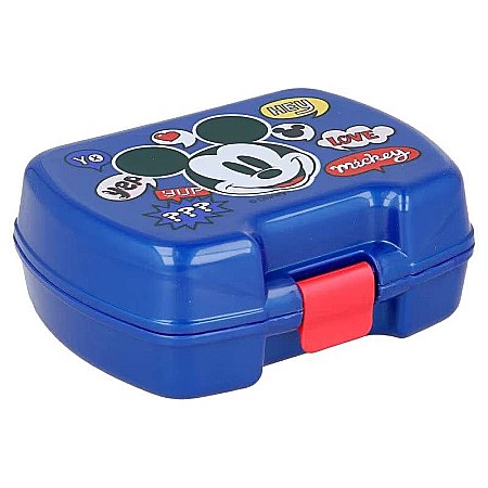 Cutii sandwich - Mini cutie snacks dreptunghiulară 10.9x8.5x4 cm, Mickey Mouse, Disney