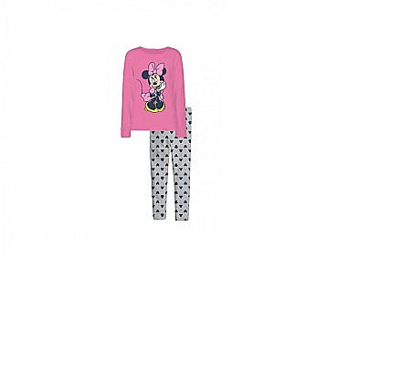 Pijama pentru fete, cu mânecă lungă, gri-roz, Minnie Mouse, Disney [1]