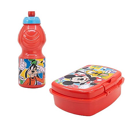 Cutii sandwich - Set cutie sandwich și sticlă pentru lichide, 400 ml, multicolor, Better, Mickey Mouse