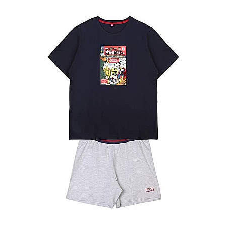 Adulți - Pijama bărbați cu mânecă scurtă, bumbac, multicolor, Avengers, Marvel