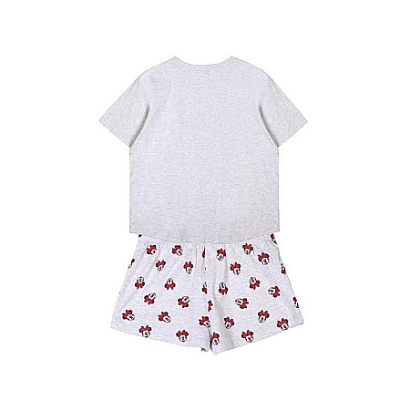 Pijamale damă cu mânecă scurtă, gri, bumbac, Minnie Mouse, Disney [1]