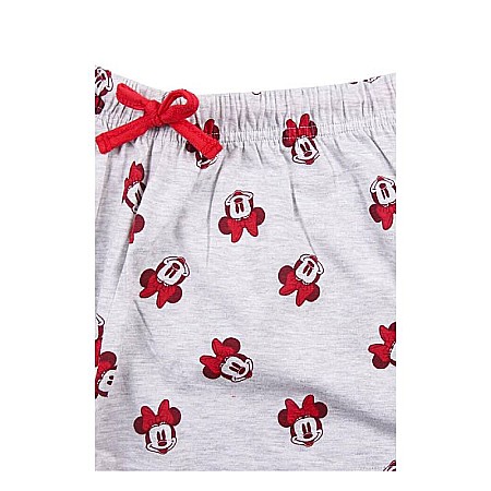 Pijamale damă cu mânecă scurtă, gri, bumbac, Minnie Mouse, Disney [4]