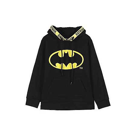 Copii - Hanorac copii, cu buzunar frontal și glugă, negru, Batman