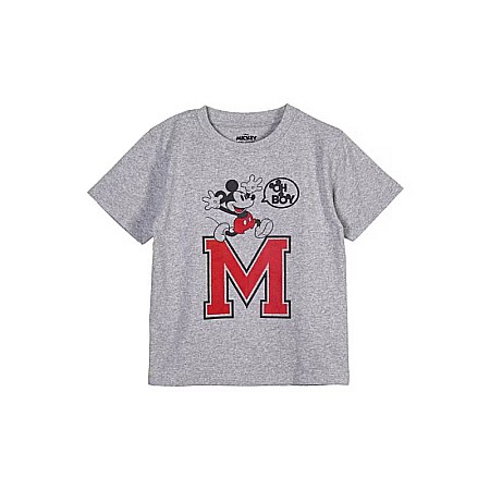 Tricouri copii - Tricou copii 100% bumbac, gri, Mickey Mouse, Disney