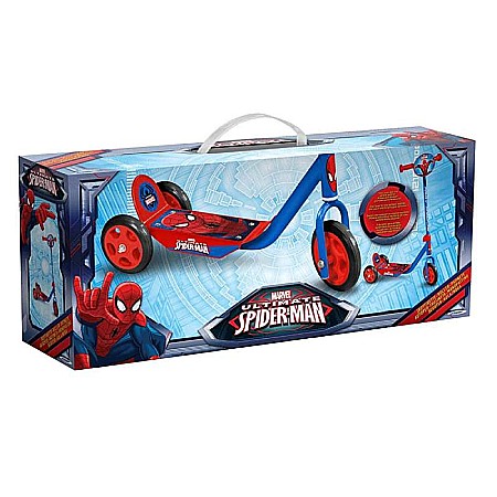 Trotinetă pentru fetițe cu 3 roți, multicolor, 2-5 ani, max 20 kg, ghidon reglabil, platformă antialunecare, Spiderman [2]