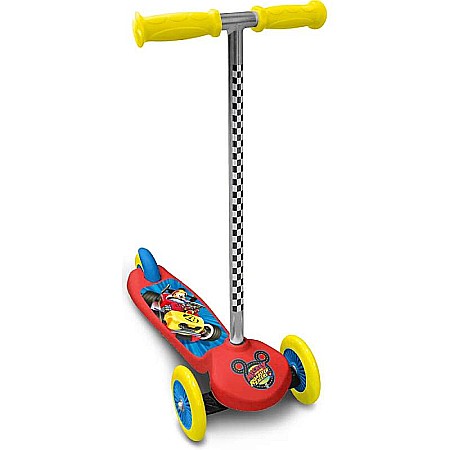 Trotinete - Trotinetă intuitivă cu 3 roți, multicolor, mânere confortabile, platformă antiderapantă, roți acoperite cu material PVC, frână posterioară cu piciorul, Mickey Mouse