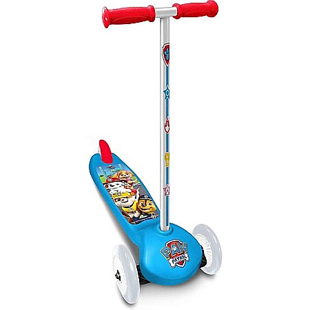 Trotinete - Trotinetă intuitivă cu 3 roți, multicolor, mânere confortabile, platformă antiderapantă, roți acoperite cu material PVC, frână posterioară cu piciorul, Paw Patrol