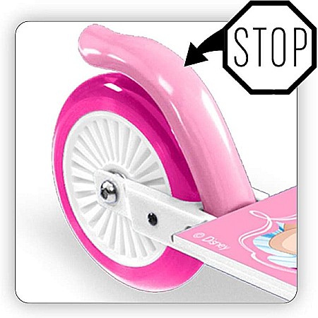 Trotinetă pliabilă cu 2 roți 3 ani +, multicolor, ghidon ajustabil, mânere pliabile, platformă antiderapantă, frână posterioară cu piciorul, Princess, Disney [2]