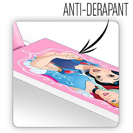 Trotinetă pliabilă cu 2 roți 3 ani +, multicolor, ghidon ajustabil, mânere pliabile, platformă antiderapantă, frână posterioară cu piciorul, Princess, Disney [6]
