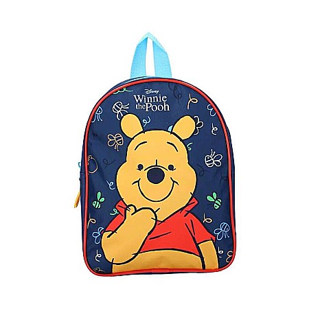 Ghiozdane și Rucsacuri - Ghiozdan poliester, Winnie the Pooh, bleumarin, 28 x 9 x 22 cm