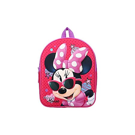 Ghiozdane și Rucsacuri - Ghiozdan 3d Minnie mouse friends around town, dimensiuni 32cm x26cm x11cm