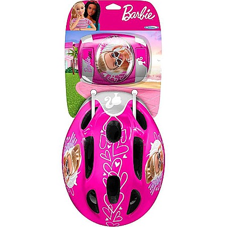 Set protecție pentru copii, cască cu mărime reglabilă, genunchiere și cotiere, multicolor, 3-6 ani, Barbie [1]